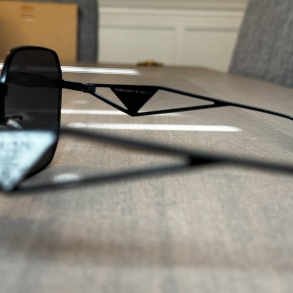 Oversize metal sunglasses round square black aviator designer - Picture 3 of 5